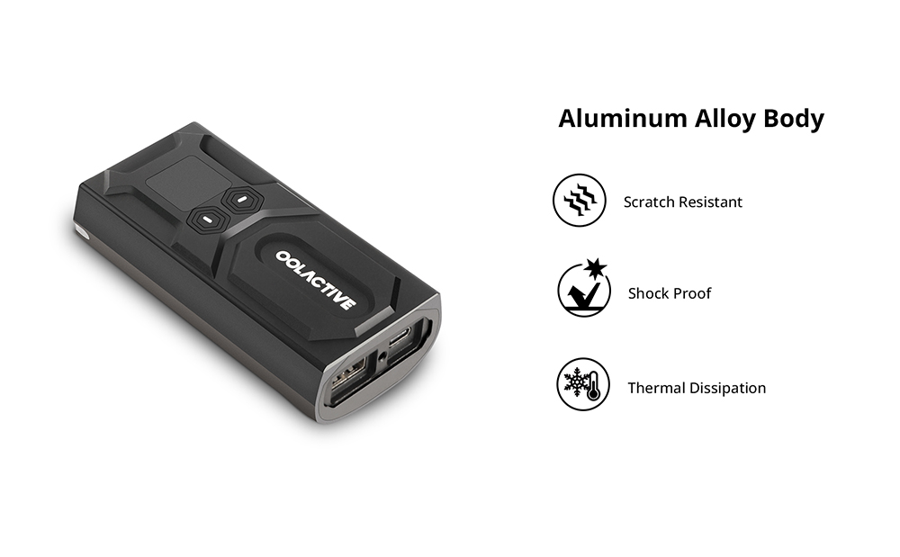 Refurbished OOLACTIVE YQ-Y20 Bike Lights 5200mAh Battery 1200 Lumens with Battery Indicator - Black