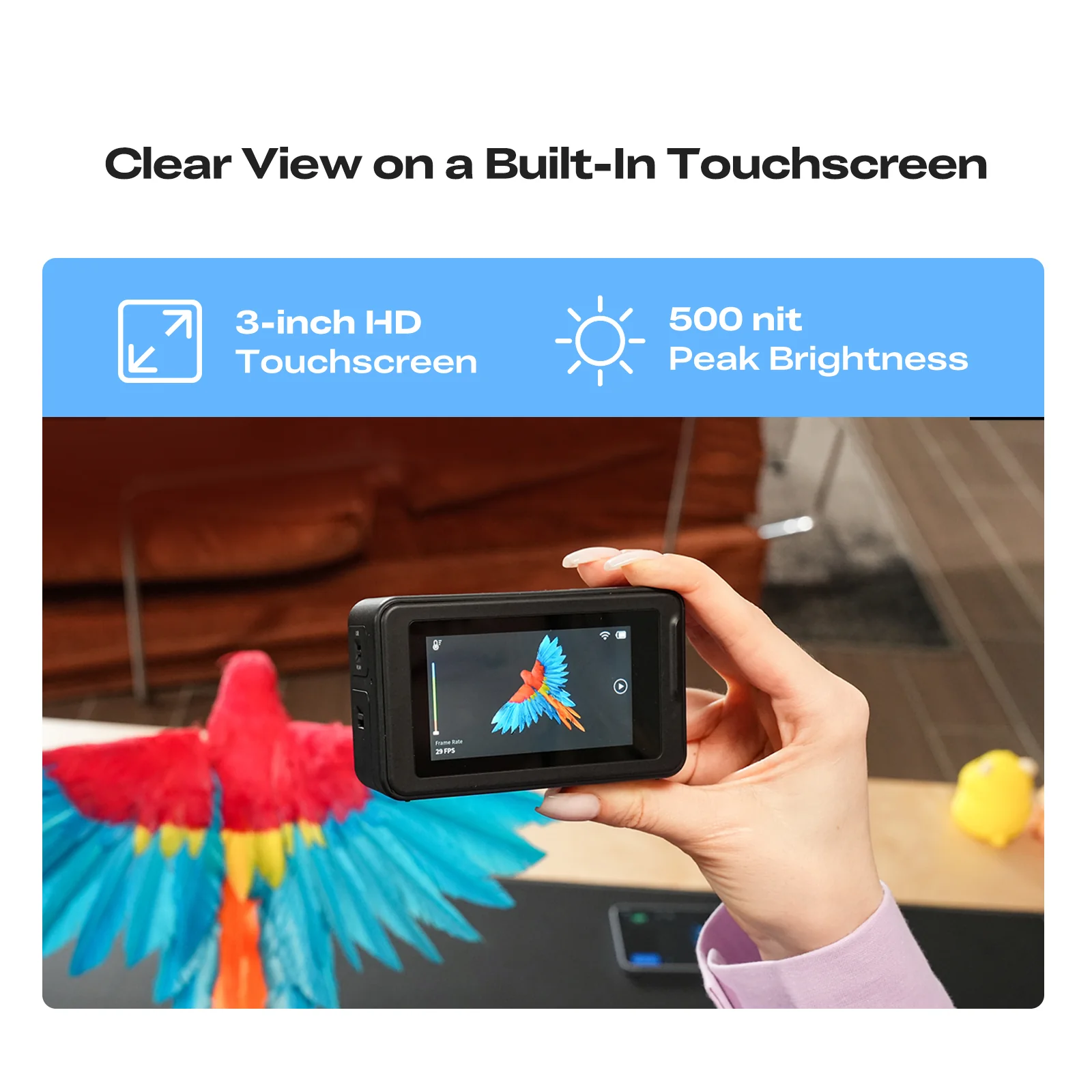 Creality Pika Portable 3D Scanner, 7-Line Blue Laser & NIR Structured Light, 0.03mm Accuracy, 110FPS, 3-inch Touchscreen, Wi-Fi 6 - Black
