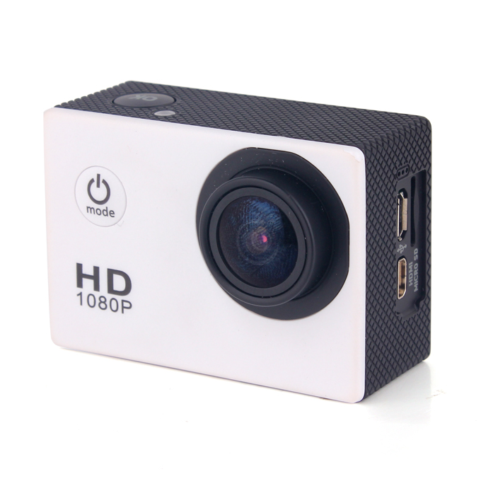 

SJCAM SJ4000 Basic Action Camera 2.0 Inch LCD Screen 1080P 12MP Sensor 170 Degree Angle Len Wide Dynamic Range With Waterproof Case - White
