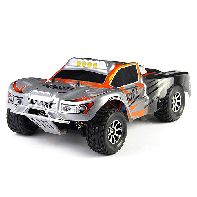 

Wltoys A969 1:18 Scale 2.4GHz 4WD High Speed Electric Remote Control Car Short Course Stunt Off-road RC Truck - Gray
