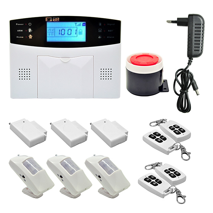 

Wireless GSM SMS Home Burglar Security Alarm System Detector Sensor Call(EU Plug