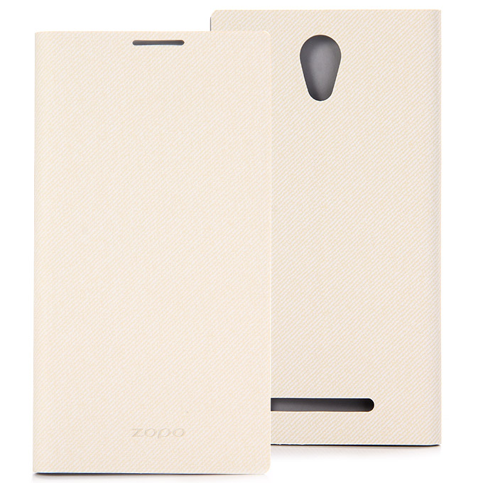 

Original Protective PU Leather Hard Flip Cover Shell for ZOPO ZP920 - White