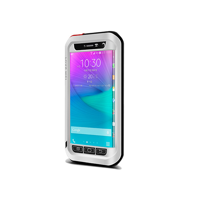 

Lovemei Aluminum Powerful Shockproof Gorilla Glass Metal Case Protective Cover For GALAXY Note Edge - Silver