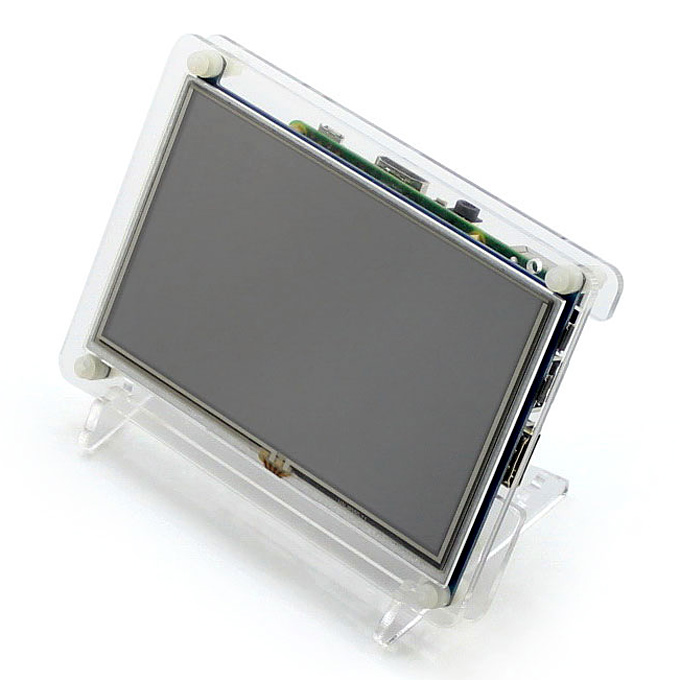 

5" Screen Transparent Shell Type B For Raspberry Pi 5" Resistive Screen 5inch HDMI LCD (B