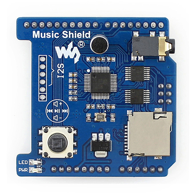 

Music Shield for Arduino Development Audio Play/Record VS1053B Onboard