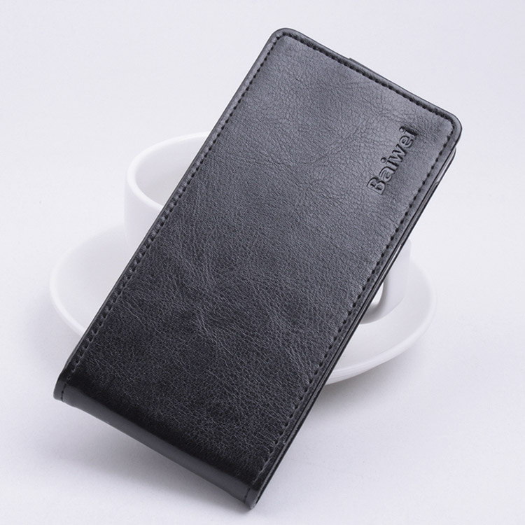 

Baiwei Protective Hard Cover Up&Down Flip Stand Leather Case for MEIZU MX5 Smartphone - Black