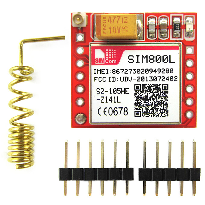 

SIM800L Quad-band Network GPRS GSM Breakout Module + 3G 3DBI Spring Antenna