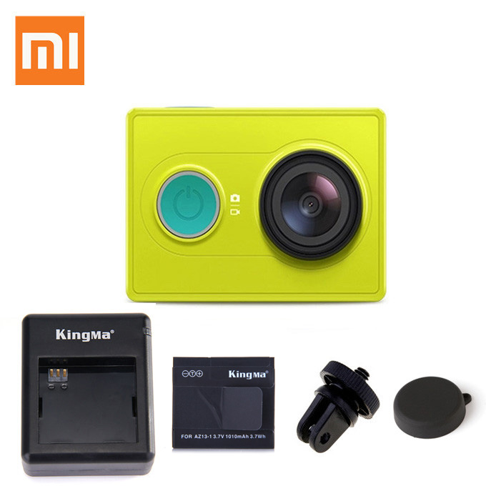 

Xiaomi Yi Xiaoyi Action Camera Bundle Deal with Kingma Waterproof Case+ Spare Battery + Dual Charger + Lens Cap + Tripod Adapter - Green (Basic