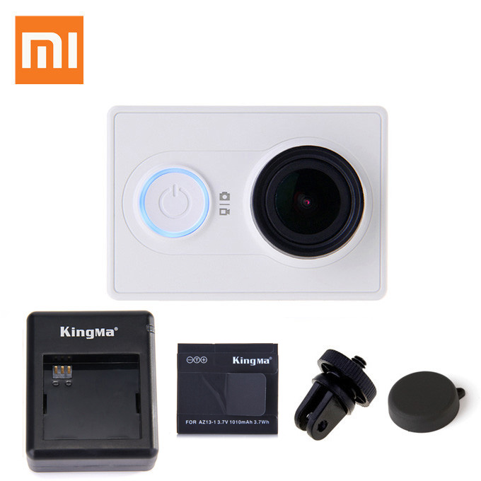 

Xiaomi Yi Xiaoyi Z23L Version Action Camera Bundle Deal with Kingma Waterproof Case+ Spare Battery + Dual Charger + Lens Cap + Tripod Adapter - White (Basic