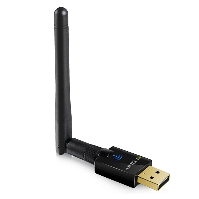 

EDUP EP-DB1607 WiFi Wireless Card 600Mbps 2.4GHz/5.8Ghz Ddual Band 802.11b/g/n USB 2.0 Lan Adapter with Antenna - Black