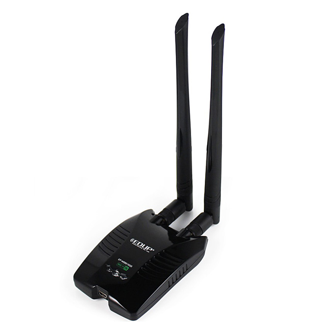 

EDUP EP-MS8515GS Wireless USB Adapter 2.4GHz 150Mpbs 802.11 b/g/n WLAN Wi-Fi Network Card with Double 6dbi Antennas - Black