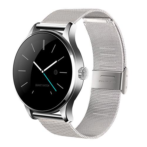 

Makibes K88H Smart Bluetooth Watch Heart Rate Monitor Smartwatch MTK2502 Siri Function Gesture Control For iOS Andriod (Stainless Steel Band) - Silver