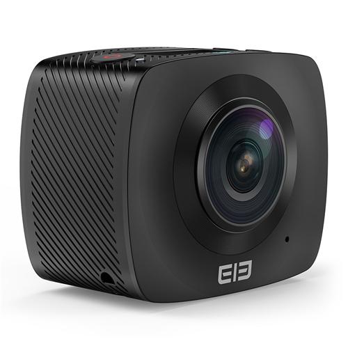 

Elephone ELECAM 360 Action Camera Mini VR Camera 360 Degrees SPCA6350M F2.0 Dual Lens OV4689 1080P 30fps Sport Camera - Black