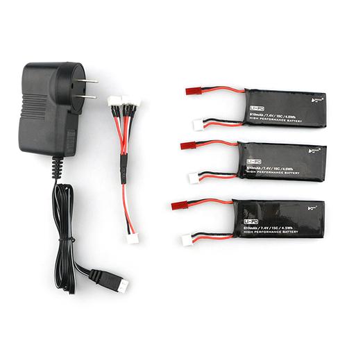 

3Pcs 7.4V 15C 610mAh Battery Charger Charging Cable for Hubsan X4 H502E H502S