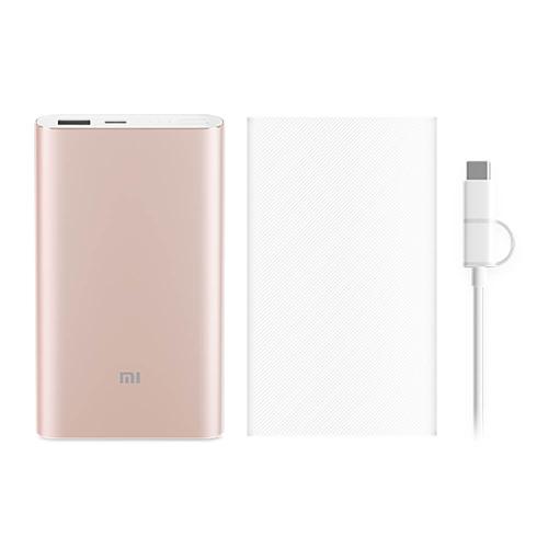

Bundle] Original Xiaomi Mi Pro 10000mAh Type-C USB Power Bank (With Protective Case And Micro USB/Type-C 2-in-1 Cable) - Gold