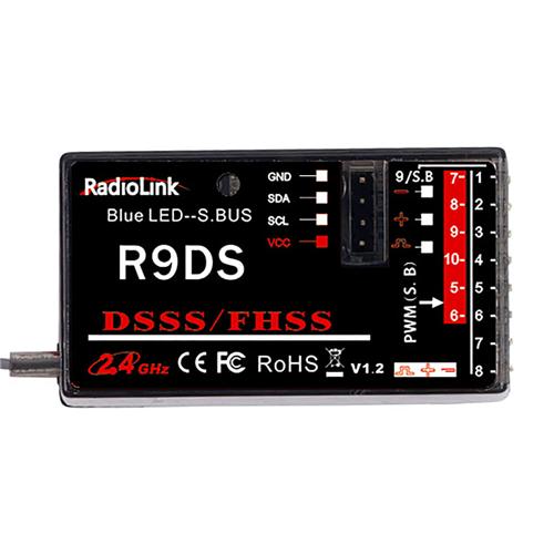 

Upgraded RadioLink R9DS 2.4GHz 9CH DSSS Receiver for AT9 AT10 Transmitter