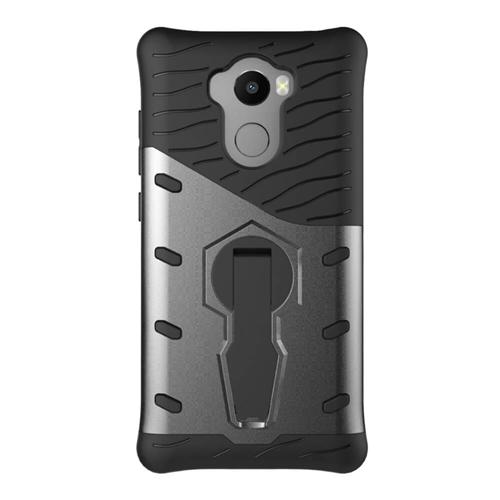

Armour Series Protective Phone Case 360 Degree Rotating Bracket Stand Cover For Xiaomi Redmi 4/4 Pro- Black