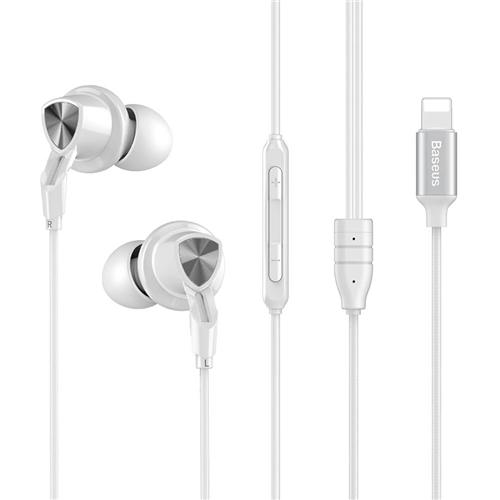 

Baseus P04 Digital Wire Control Handsfree 8 Pin Music Earphone with Mic for iPhone iPAD with iOS 10 or Above - White