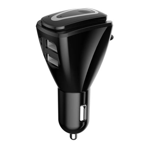 

C2 Car Charger Auto Charging DC12-24V Bluetooth Headset Compatible with Phones PAD of Android/IOS - Black