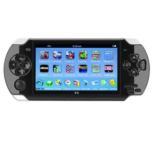 

Coolboy X6 Handheld Game Console Real 8GB Memory 4.3 Inch Portable Video Game Built in Thousand Free Games - Black