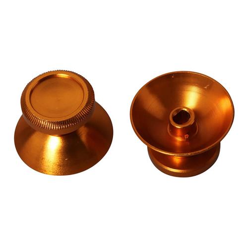 

2pcs Metal Thumb Grips Thumbstick Cap Cover for PS4 PlayStation 4 Controller Gamepad - Gold