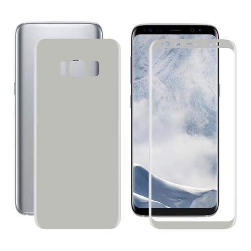 

ENKAY Hat-Prince 0.1 mm 3D PET HD Front + Back Screen Protector Screen Film For Galaxy S8 - Silver