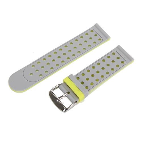 

Universal 22mm Replacement Silicon Watch Bracelet Strap Band with Hole For Xiaomi Huami Amazfit Makibes EX18 GV01 GV02 GV68 - Gray Green