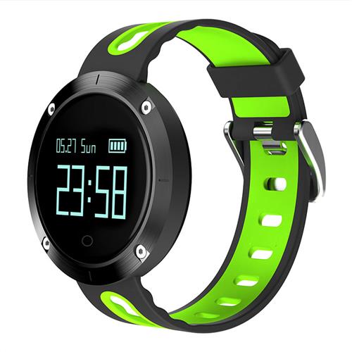 

Makibes DM58 Smart Watch Bluetooth Heart Rate Blood Pressure Monitor Health Tracker IP68 Water Resistant Compatible with iOS Android - Green