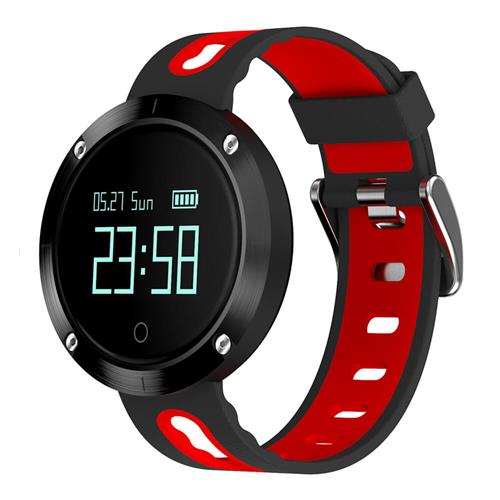 

Makibes DM58 Smart Watch Bluetooth Heart Rate Blood Pressure Monitor Health Tracker IP68 Water Resistant Compatible with iOS Android - Red