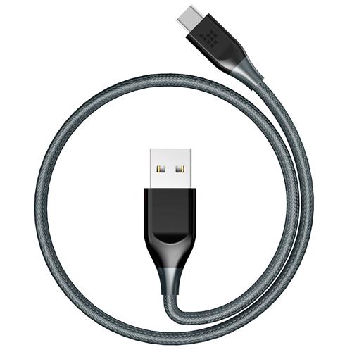 

Tronsmart 3ft/1m USB A/F 2.0 TO Type-C/M 2.0 Cable Sync & Charging Cable for Type-C Supported Devices - Gray+Black