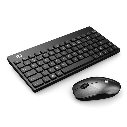 

Fude 1500 Mini Portable Wireless Set 30m Wireless Transmission Mouse and Keyboard - Black