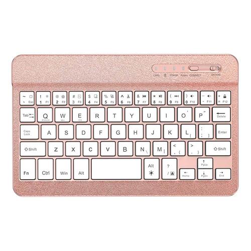 

F20 Wireless Bluetooth 7 inches Keyboard Adjustable Colorful Backlight for iOS/Android/Windows - Rose Gold