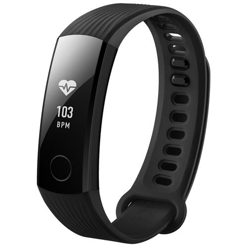 

Huawei Honor Band 3 Smart Wristband 0.91" PMOLED Screen Heart Rate Monitor Push Message Compatible with iOS Android - Black