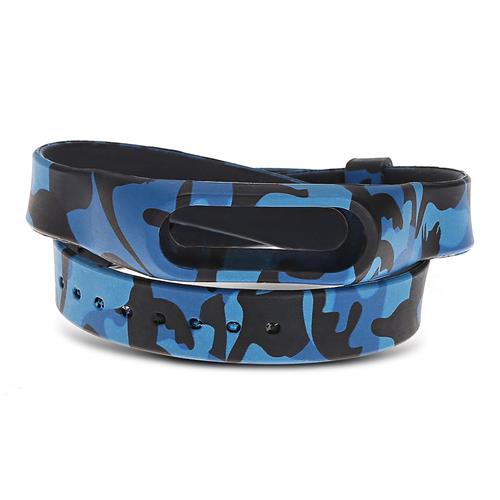 

Extra Long Watch Strap for Xiaomi Mi Band 2 Silicone Replacement Wristband - Camouflage Blue