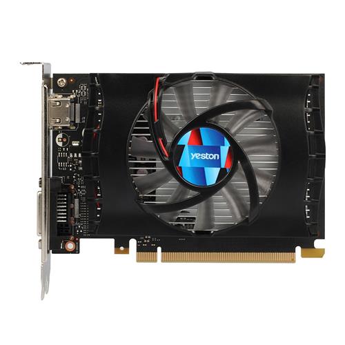 

Yeston NVIDIA Geforce GT1030 2GD5 2GB DDR5 64bit Desktop Graphics Card For HDMI DVI Port 384SP Single Silent Fan Temperature Control - Black