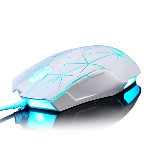 

Ajazz AJ52 Star Version Wired Gaming Mouse 7 Programmable Buttons Colorful RGB Backlight Compatible Plug And Play - White