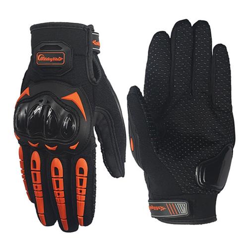 

Riding Tribe MCS-17 Long Finger Motorcycle Racing Gloves Anti-slip Touch Screen Gloves for Motorbike M/L/XL - Orange