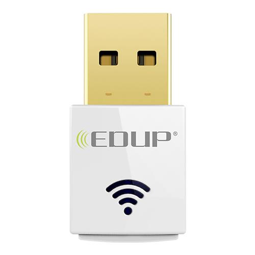 

EDUP EP-AC1619 Dual Band USB WiFi Adapter 2.4GHz 5.8GHz Dual Band 802.11AC 600Mbps Wireless Mini WiFi Adapter - White