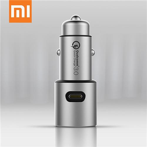 

Original Xiaomi Car Charger Fast Charge Version QC3.0 Dual USB Ports Temperature Control Multiple Protections For iOS Android - Silver