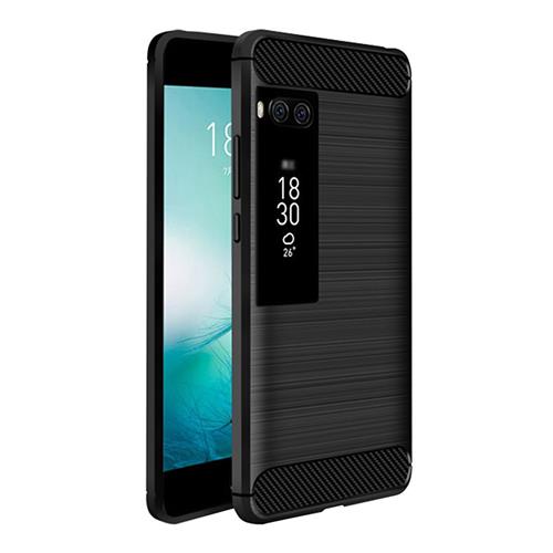 

Black Meizu Pro 7 Plus High Quality Brushed Carbon Fiber Drop Resistance Phone Case