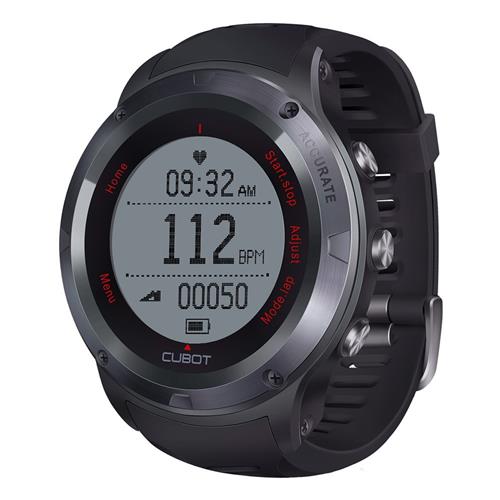 

CUBOT F1 Smartwatch NORDIC Chip IP67 Water Resistant Heart Rate Monitor Bluetooth Calls SMS Reminder Compatible With Android IOS - Black