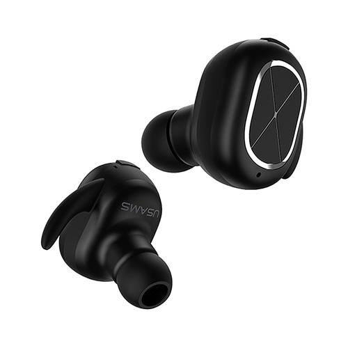 

USAMS US-LS001 Wireless Bluetooth V4.1 In-ear Earphone with Mic 2in1 Smart Connect Noise Reduction - Black