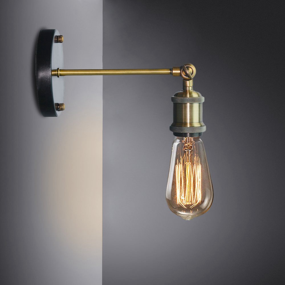 

E27 Wall Light Industrial Edison Wall Lamp Aluminum Single Head Lamp without Bulb