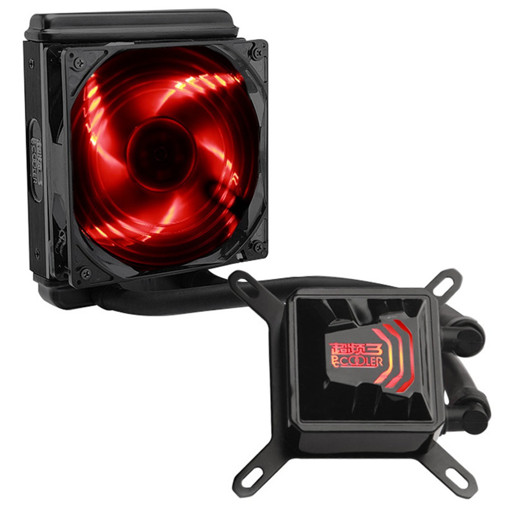 

Pccooler Billow 120 CPU Water Cooling Fan Temperature Controller With LED Red Light 120mm Fan - Red + Black