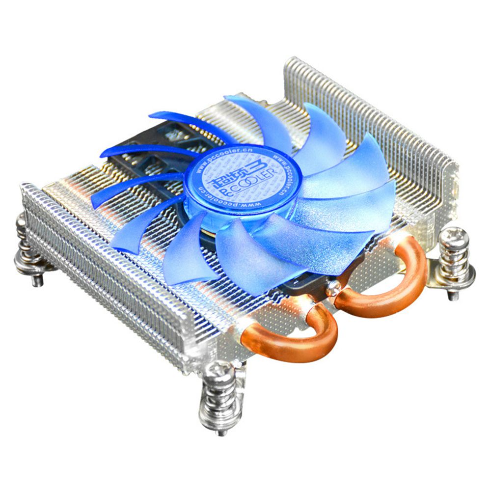 

Pccooler S85 Ultra-thin Cooling Fan 4 Pin PWM 2 Heat Pipes For HTPC Mini Case For Intel 775/1155/1156 CPU - Silver