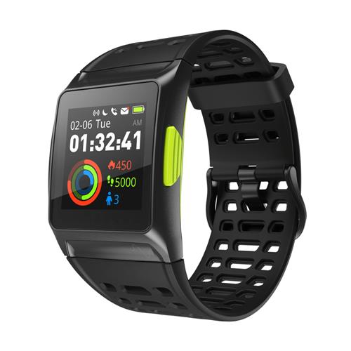 

Makibes BR1 Smartwatch Support Strava IPS Color Touchscreen GPS IP67 Water Resistant Multisport Smart Band Heart Rate Monitor - Black