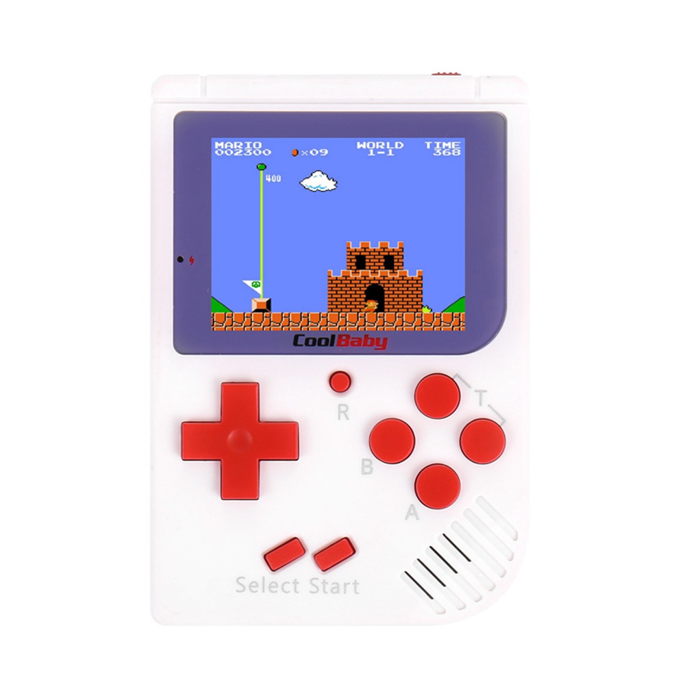 

Coolbaby RS-6 Mini Retro Handheld Game Console 2.5 inch LCD Built-in 129 Games - White