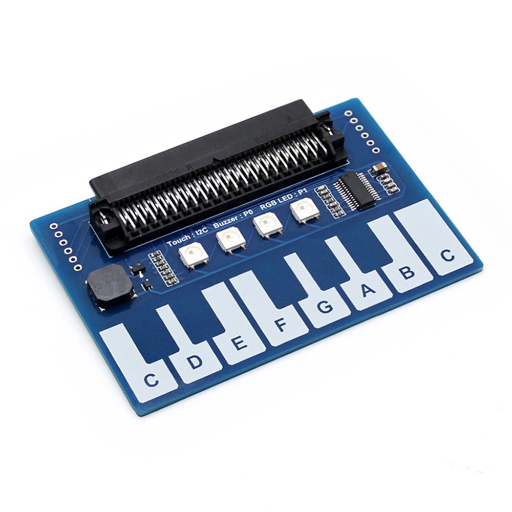 

Waveshare Mini Piano Module with 4x RGB LEDs for micro:bit Touch Keys to Play Music