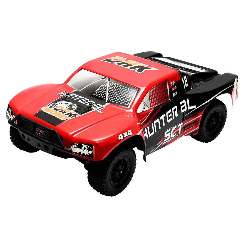 

DHK HOBBY 8331 Hunter 1:10 2.4G 4WD Brushless Short Trucks RC Car with 60A Waterproof Brushless ESC RTR - Red