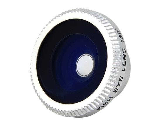 

180 Degrees Fisheye Lens for Mobile Phones Digital Cameras - Silver